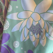 Floral Print 14 Green, Purple, White and Tan Wall Tapestry